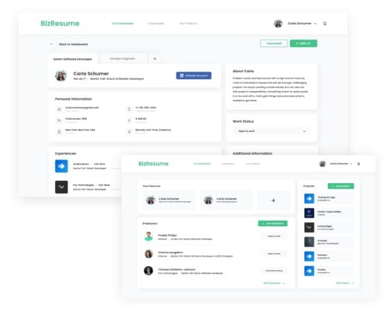 BizResume screenshot